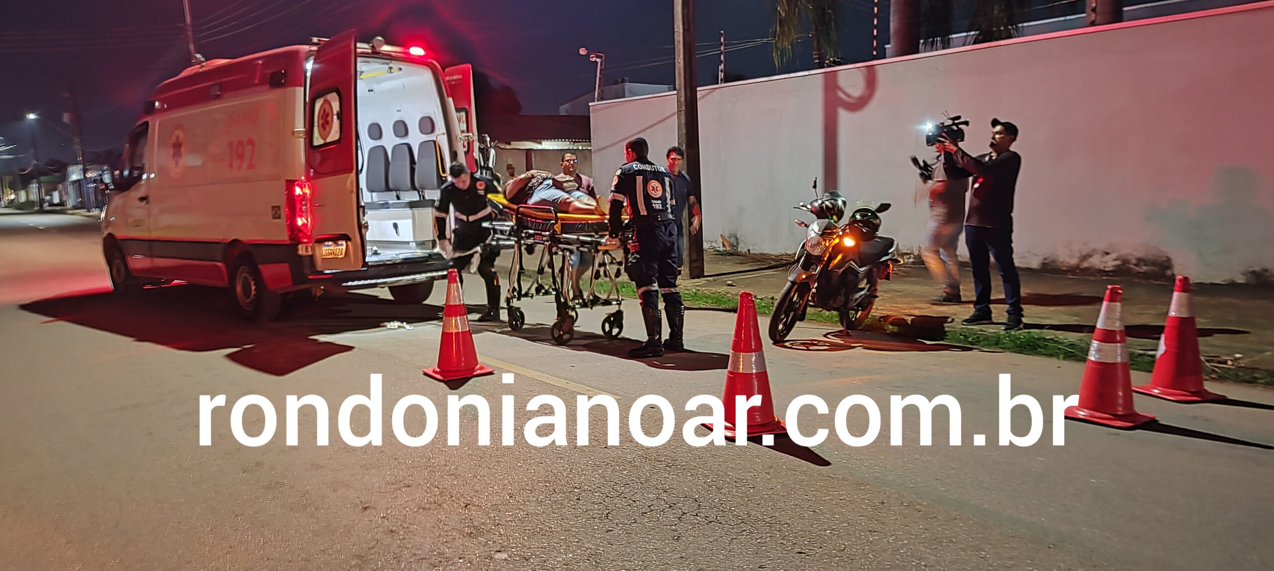 Ciclista causa acidente é mulher e socorrida a UPA.