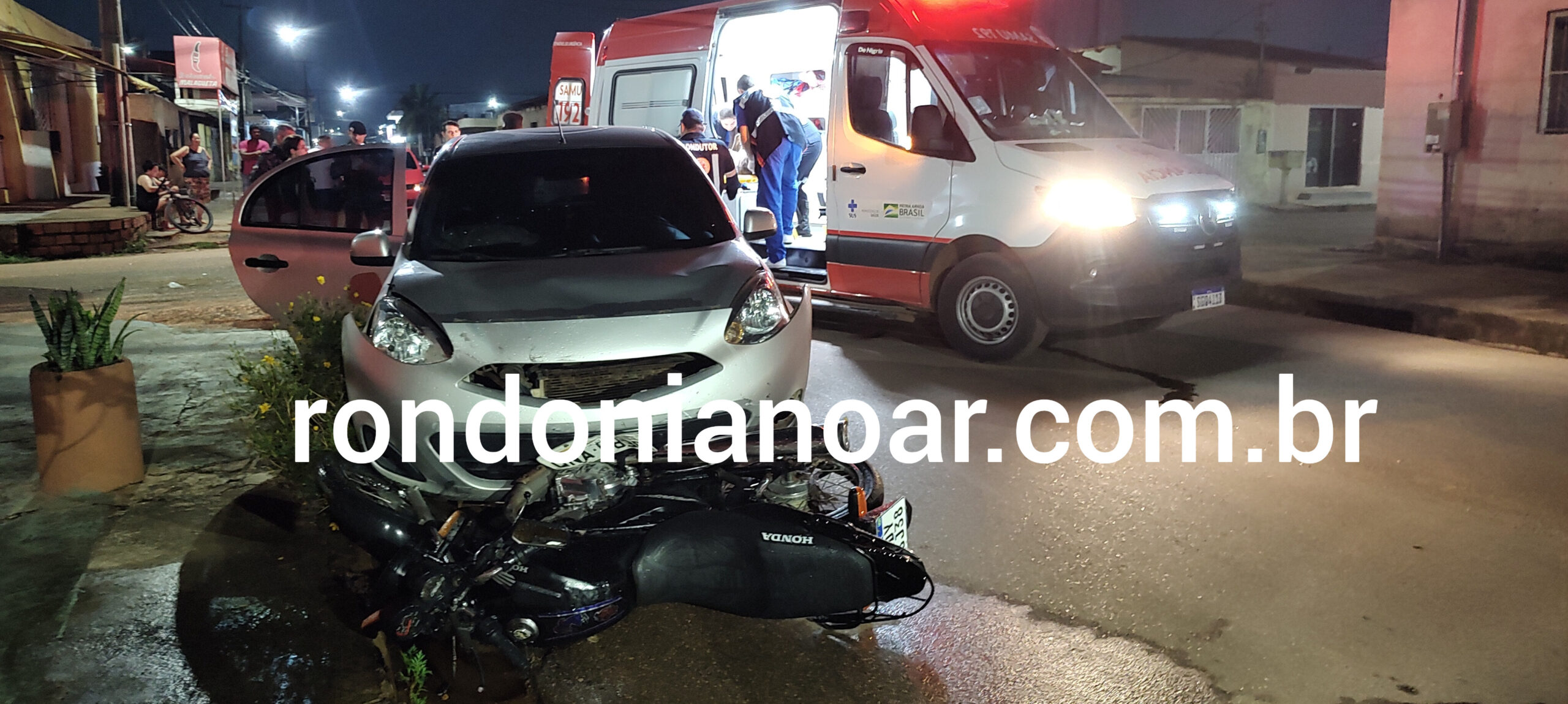 Motociclista: Casal é socorrido para a UPA Leste