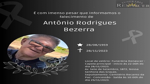O acidente aconteceu na noite de sábado (14/10) no cruzamento da av. Abunã com Elias G. Bairro liberdade, envolvendo quatro veículos Informações que o motociclista estava na Elias G. e se chocou com mais dois veículos que iam na av. Abunã sentido bairro e atingir mais um veículo que estava parado. O impacto foi tão forte que a motocicleta ficou presa de baixo de um dos veículos. Informações que o motociclista foi identificado como Antônio (nômade) pai da Dep. Federal Cristiane Lopes, foi socorrido para o JPII. No dia de hoje morreu no hospital de Base em Porto velho a onde estava internado. Fonte: rondonianoar.com.br