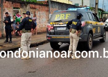 Motociclistas causa acidente de trânsito após fuga de fiscalização da PRF na BR-364