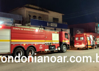 Corpo de Bombeiros: Incêndio em casa lotérica.