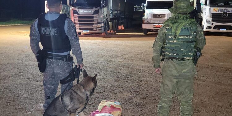 BPFRON-CANIL: Mulher é presa com droga dentro de ônibus.