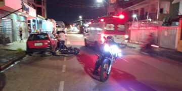 Motoboy causa acidente em via pública