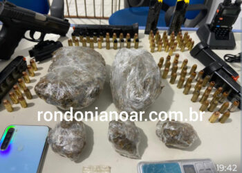 Homem é preso com arma de fogo e droga na zona sul.