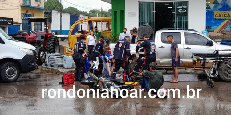 Urgente: Acidente entre duas motocicleta deixa vítima grave