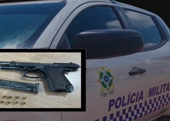 POLÍCIA MILITAR APREENDE SUSPEITO POR PORTE ILEGAL DE ARMA DE FOGO EM BAR