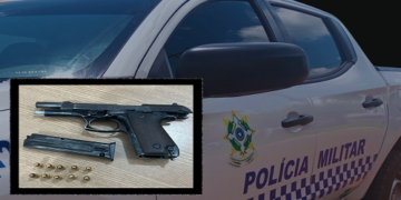 POLÍCIA MILITAR APREENDE SUSPEITO POR PORTE ILEGAL DE ARMA DE FOGO EM BAR