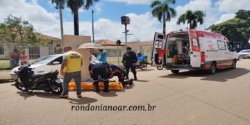Mulher é vítima de acidente de transito na zona sul de Porto Velho