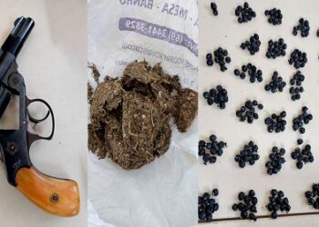 POLÍCIA MILITAR APREENDE DROGAS E ARMA DE FOGO
