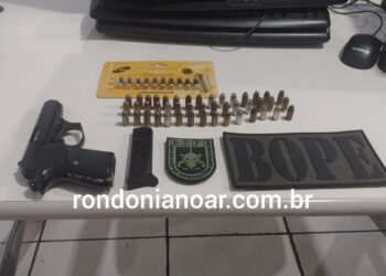 Homem é preso com arma de fogo calibre.380