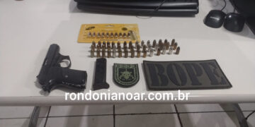 Homem é preso com arma de fogo calibre.380