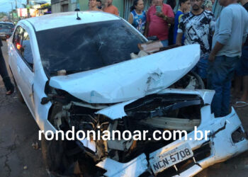 Idosa é atropelada por veículo e condutora foge