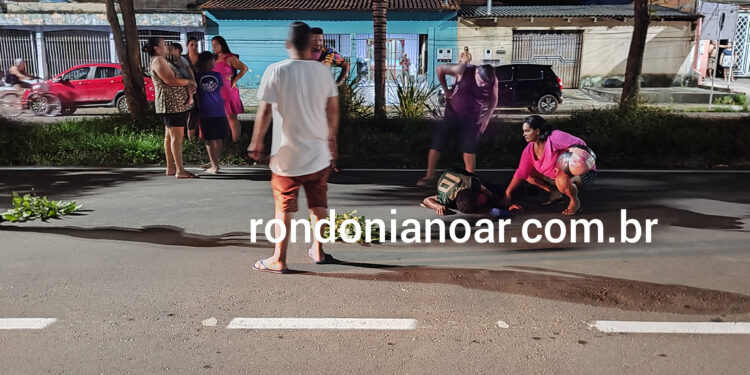 Suspeito de roubo e agredido a paulada.