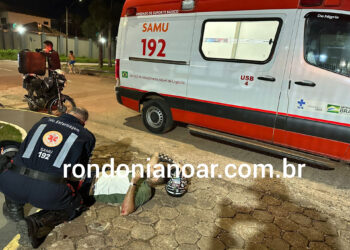 Motociclista escapou da morte mas sofre acidente.
