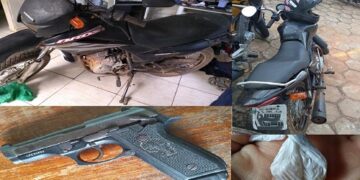 EM AÇÃO CONJUNTA, POLÍCIA MILITAR E POLÍCIA CIVIL PRENDEM MEMBROS DE GRUPO CRIMINOSO, APREENDEM ARMA E RECUPERAM VEÍCULO FURTADO