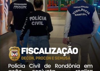 Polícia Civil de Rondônia em ação conjunta realiza fiscalização para coibir vendas de produtos ilegais na cidade