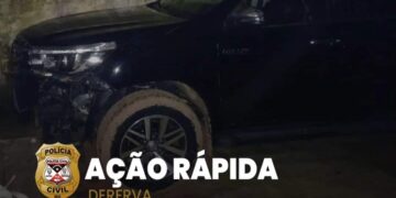 POLÍCIA CIVIL LOCALIZA CAMINHONETE ROUBADA APÓS 24 HORAS DO ROUBO