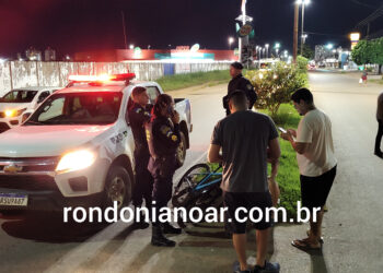 Ciclista fica lesionado ao colidir com veículo