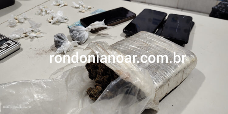 Quatro suspeitos são presos com droga na zona leste de PVH.