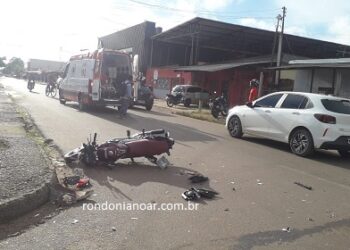 Motociclista é socorrido para a UPA leste com varias lesões