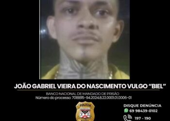 VULGO “BIEL”: Procurado pela Polícia Civil de Rondônia