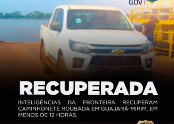 POLÍCIA CIVIL DE RONDÔNIA E POLÍCIA BOLIVIANA RECUPERAM CAMINHONETE ROUBADA EM AÇÃO INTEGRADA