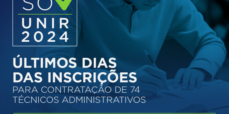 Último dias para as inscrições do concurso público para contratação na Universidade Federal de Rondônia (UNIR).