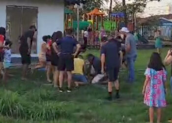 Vídeo: Criança caio em buraco ao brincar em um parque na cidade de Porto Velho