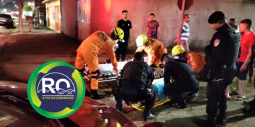 VEJA O VÍDEO: Casal em motocicleta colide com carro na zona sul de PVH