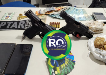 BPTAR: Casal é preso com duas armas e drogas