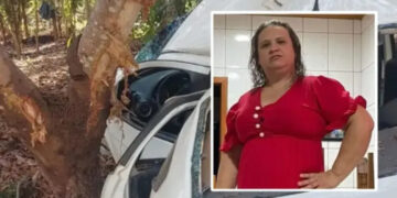Grave colisão em árvore resulta em morte de mulher e deixa outra ferida