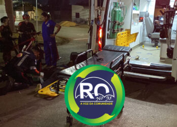 MULHER: Condutora de motocicleta colidiu com jipe e é socorrida ao JPII