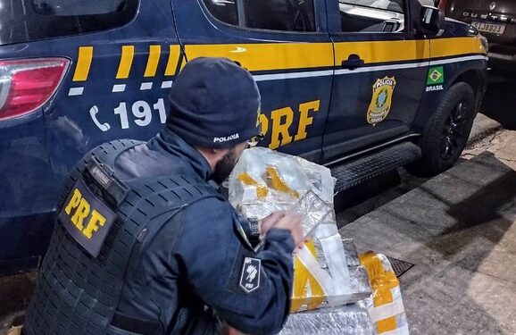 PRF prende motorista transportando cerca de 80 kg de maconha na BR-381