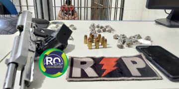 PM: Após abordagem encontra droga é arma roubada da PC