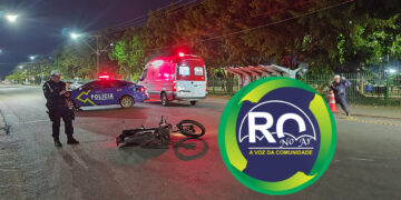 Motociclista fica ferido em cidente de trânsito