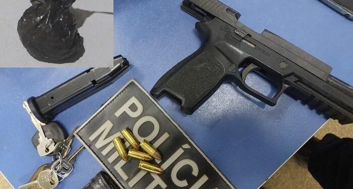 AÇÃO DA POLÍCIA MILITAR APREENDE ARMA DE FOGO E DROGAS