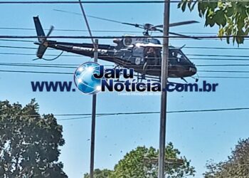 A caçada começou várias viaturas é helicóptero da PM