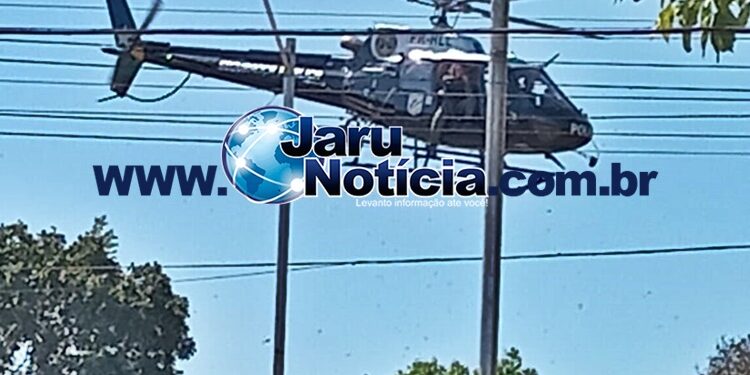 A caçada começou várias viaturas é helicóptero da PM