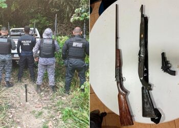 FORÇAS DE SEGURANÇA DA FRONTEIRA RECUPERAM CAMIONETE ROUBADA E APREENDEM ARMAS DE FOGO