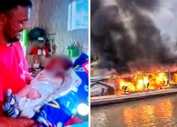 Bebê de 10 dias estava em barco que incendiou no Acre; havia combustível na carga