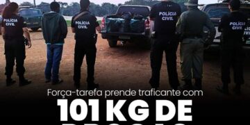 FORÇA-TAREFA PRENDE TRAFICANTE COM 101 KG DE DROGAS EM SÃO FRANCISCO DO GUAPORÉ