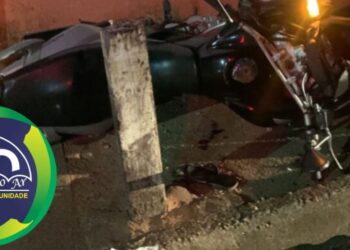 Grave: Motociclista em fulga só parou após colidir com muro