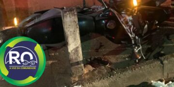 Grave: Motociclista em fulga só parou após colidir com muro