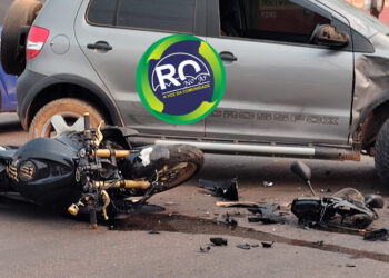 CAC : motociclista se envolve em acidente de trânsito é arma caiu em via publica