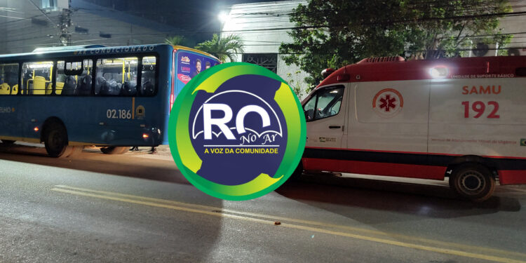 Idoso fica ferido após motorista de ônibus frear para evitar atropelamento