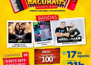 Forró dos Bacurau’s em Porto Velho é dia 17 de agosto, no Clube da OAB/RO