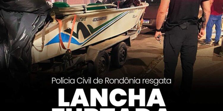 POLÍCIA CIVIL DE RONDÔNIA RESGATA LANCHA FURTADA DURANTE OPERAÇÃO