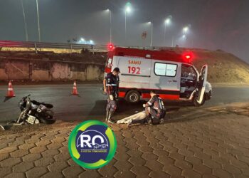 Na madrugada motociclista morreu ao sofrer acidente em viaduto em PVH