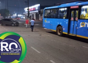 Acidente de trânsito ônibus X Carro