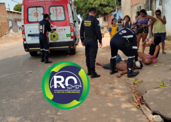 Populares agrediram homem após o mesmo espancar mulher usando um facão